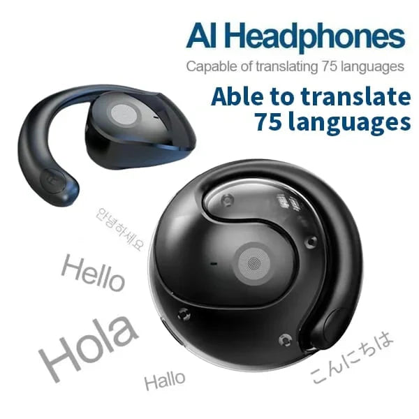 SISTE DAGS SALG 50 % RABATT ⏰ T26 Pro trådløse Bluetooth-hodetelefoner med AI-oversettelse.