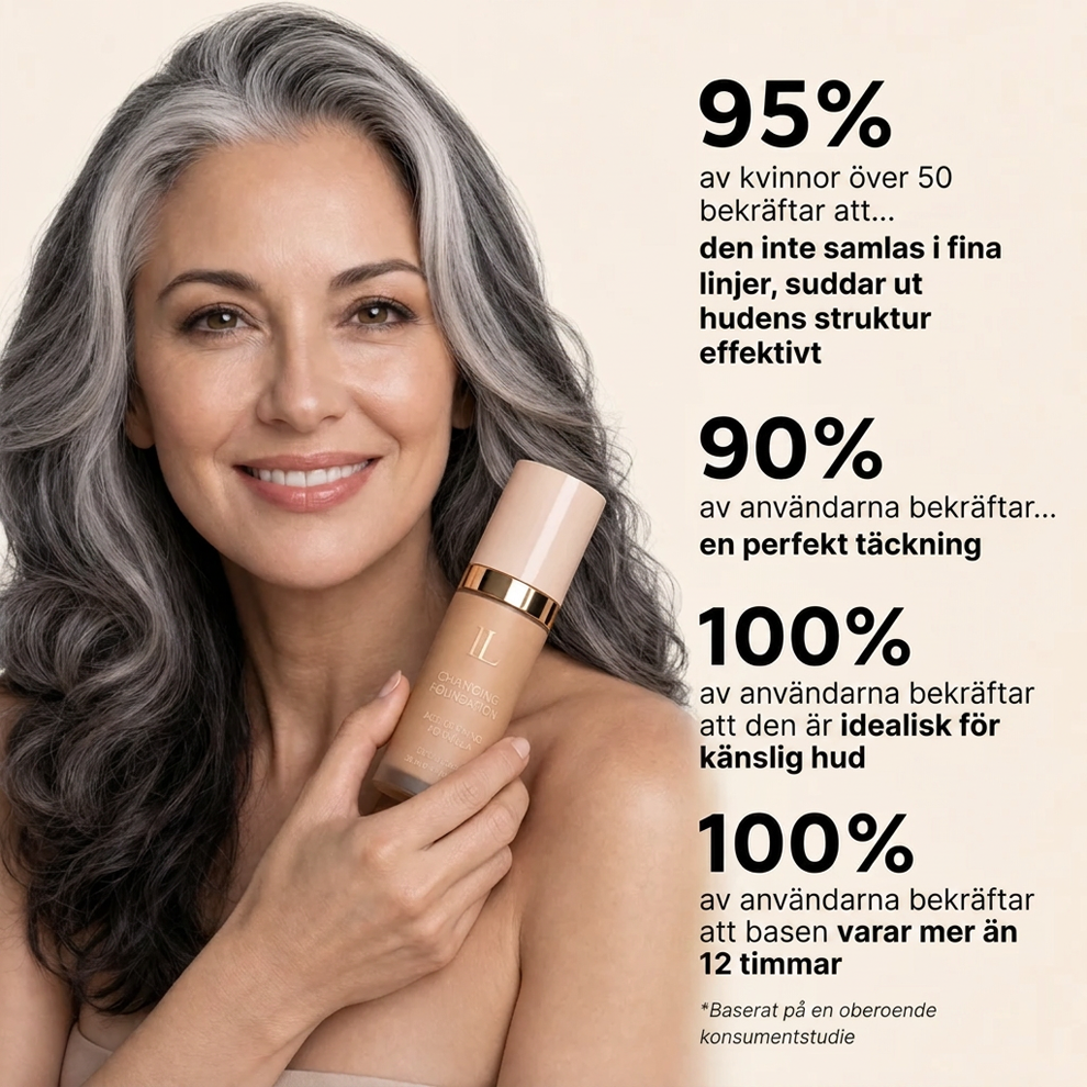 💄✨Anti-aging Foundation med SPF 50 – Anpassar sig till din hudton