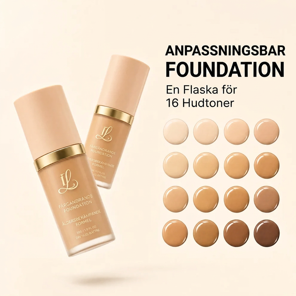 💄✨Anti-aging Foundation med SPF 50 – Anpassar sig till din hudton