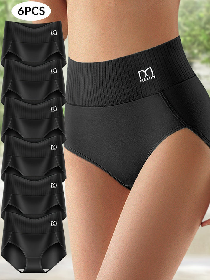 MageForm | 6-Pack Höga Midjetrosor – Bekväma & Formande