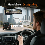🚗✨ G900Pro 12MP bakspejl med WiFi og berøringsskærm – Premium sikkerhed med 30 måneders garanti