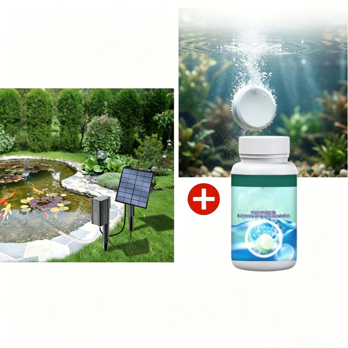 Över 50 000 enheter sålda! 💧🐟 50 % rabatt!🔥Soldriven dammluftare med luftpump