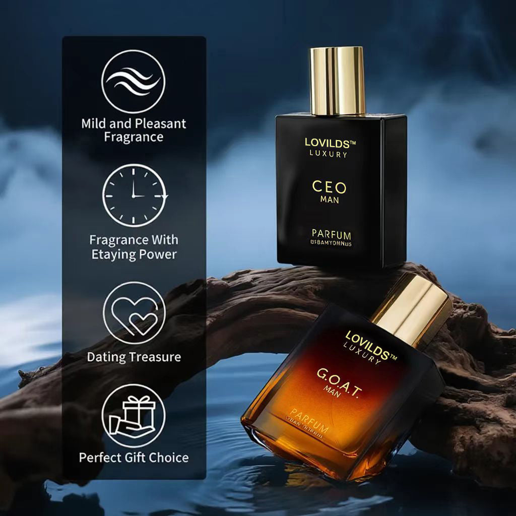 Sidste 3 timer: 50% RABAT🔥Herreduftsæt med CEO MAN parfume og GOAT MAN aroma