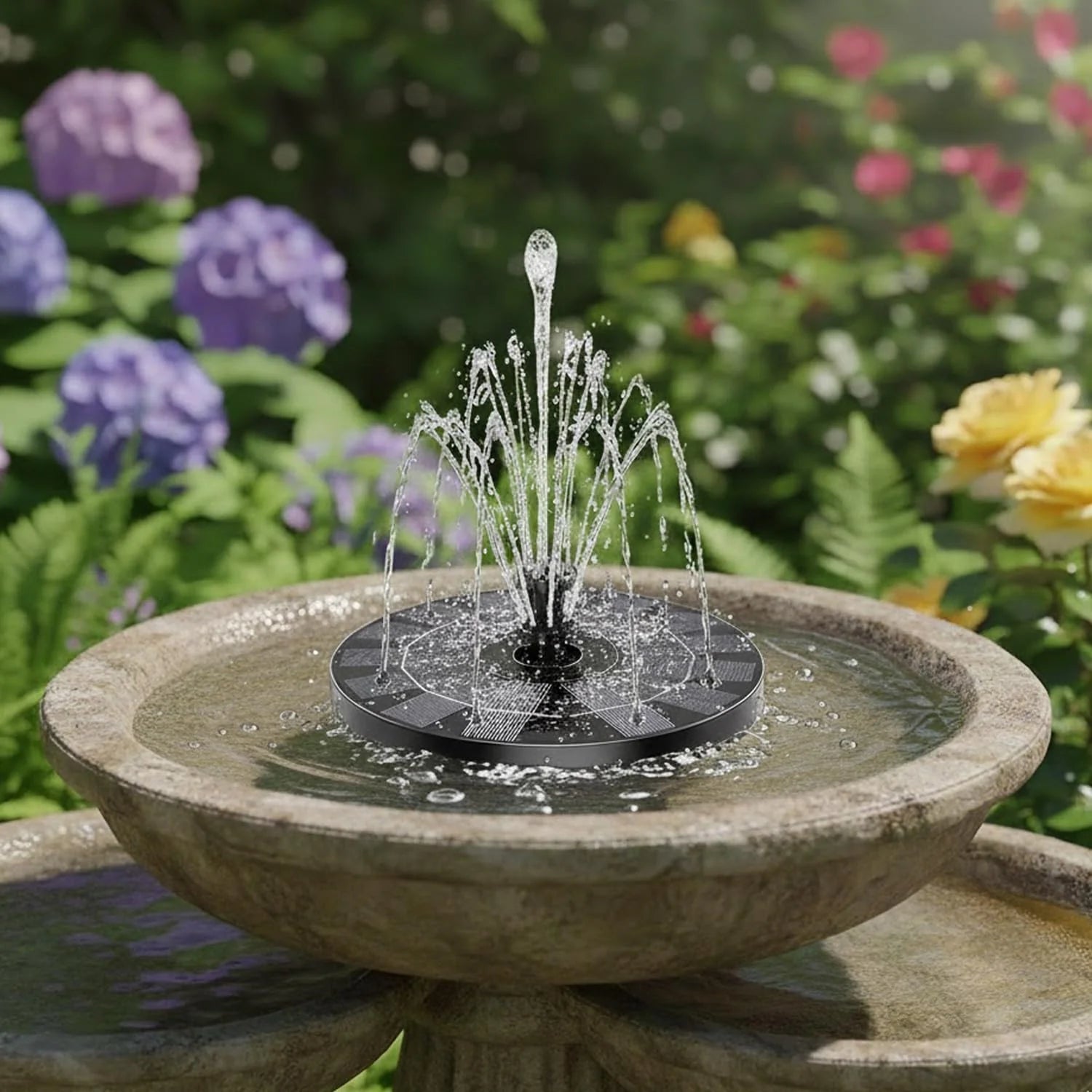 🌞Ny ankomst 50% RABAT!⛲Kompakt soldrevet fuglefontænepumpe – Hold din have i live!🏖️