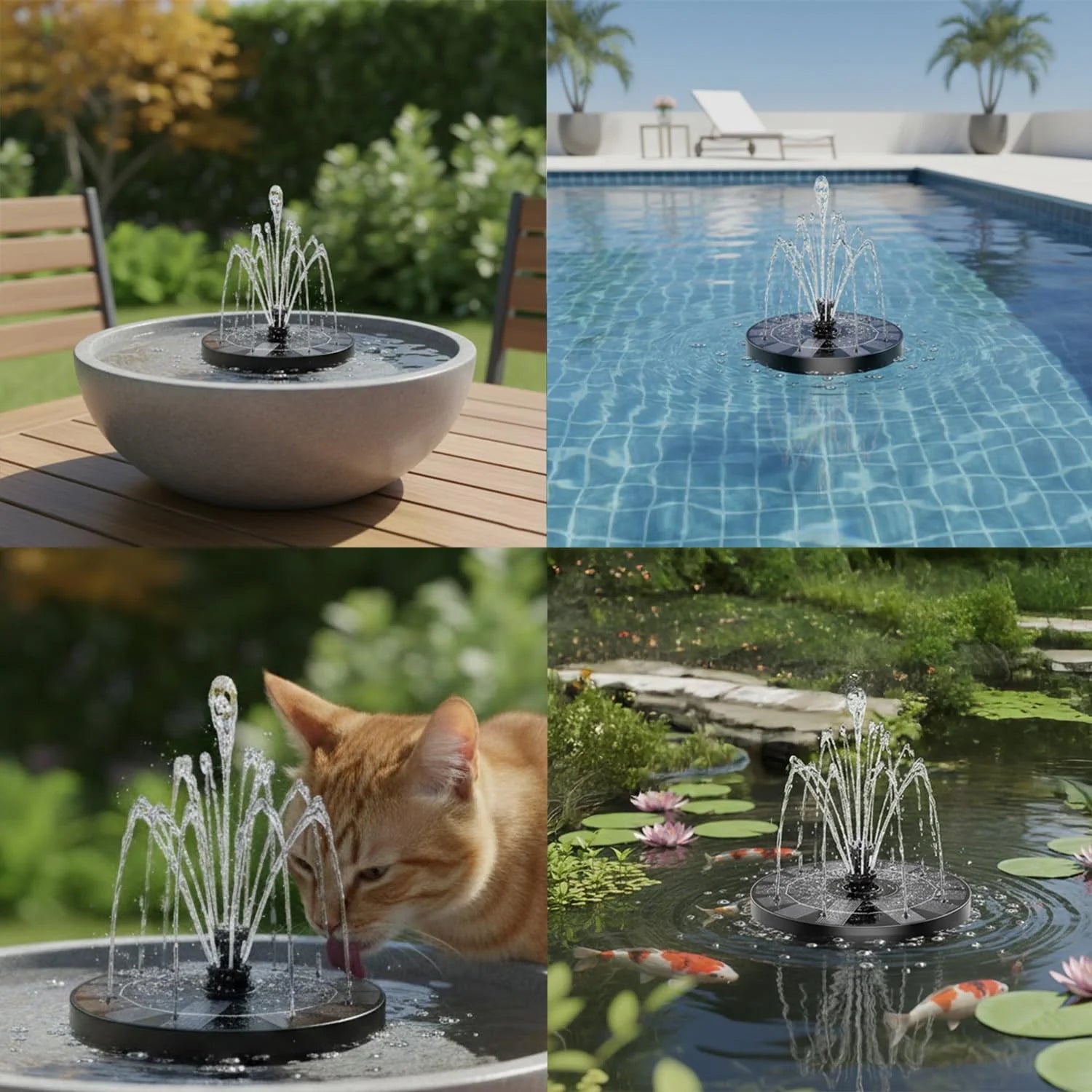 🌞Ny ankomst 50% RABAT!⛲Kompakt soldrevet fuglefontænepumpe – Hold din have i live!🏖️