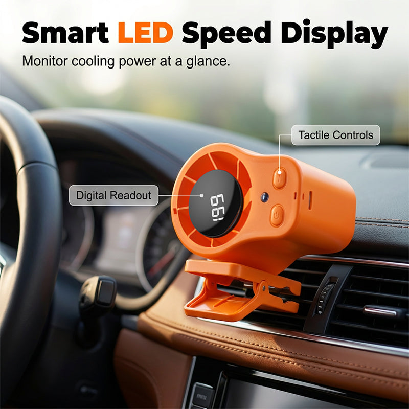 🥵☀️Extrem kylning: 100-stegs bärbar turbofläkt med smart LED-display!