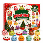 🎁 24 Dagar av mjuk julmagi – Adventskalender med söta dumpling-squishies! 🎉