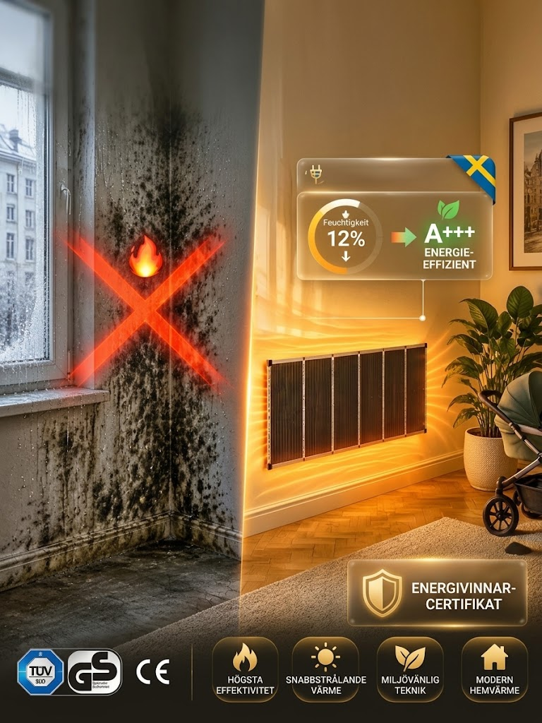 🔥 Varm på 3 sekunder – Energieffektiv grafen väggfläkt för hemmet! 🎉