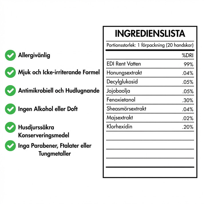🐕20-pack luktabsorberande rengöringsvantar för husdjur😻