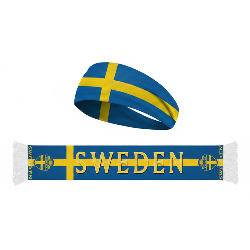 Svenskt Set: Pannband + Halsduk (2-pack) 🌟