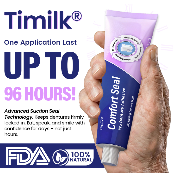 🔥 BEGRÆNSET SPECIELT TILBUD 🔥🦷💜FDA-certificeret (Klinisk bevist 96 timers fastholdelse for en sikker, komfortabel og zinkfri pasform til proteser)