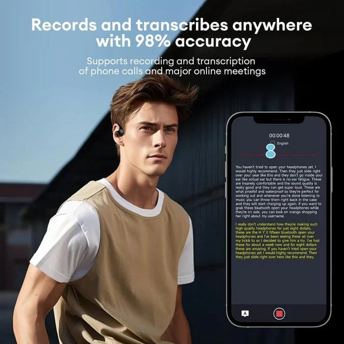 SISTE DAGS SALG 50 % RABATT ⏰ T26 Pro trådløse Bluetooth-hodetelefoner med AI-oversettelse.
