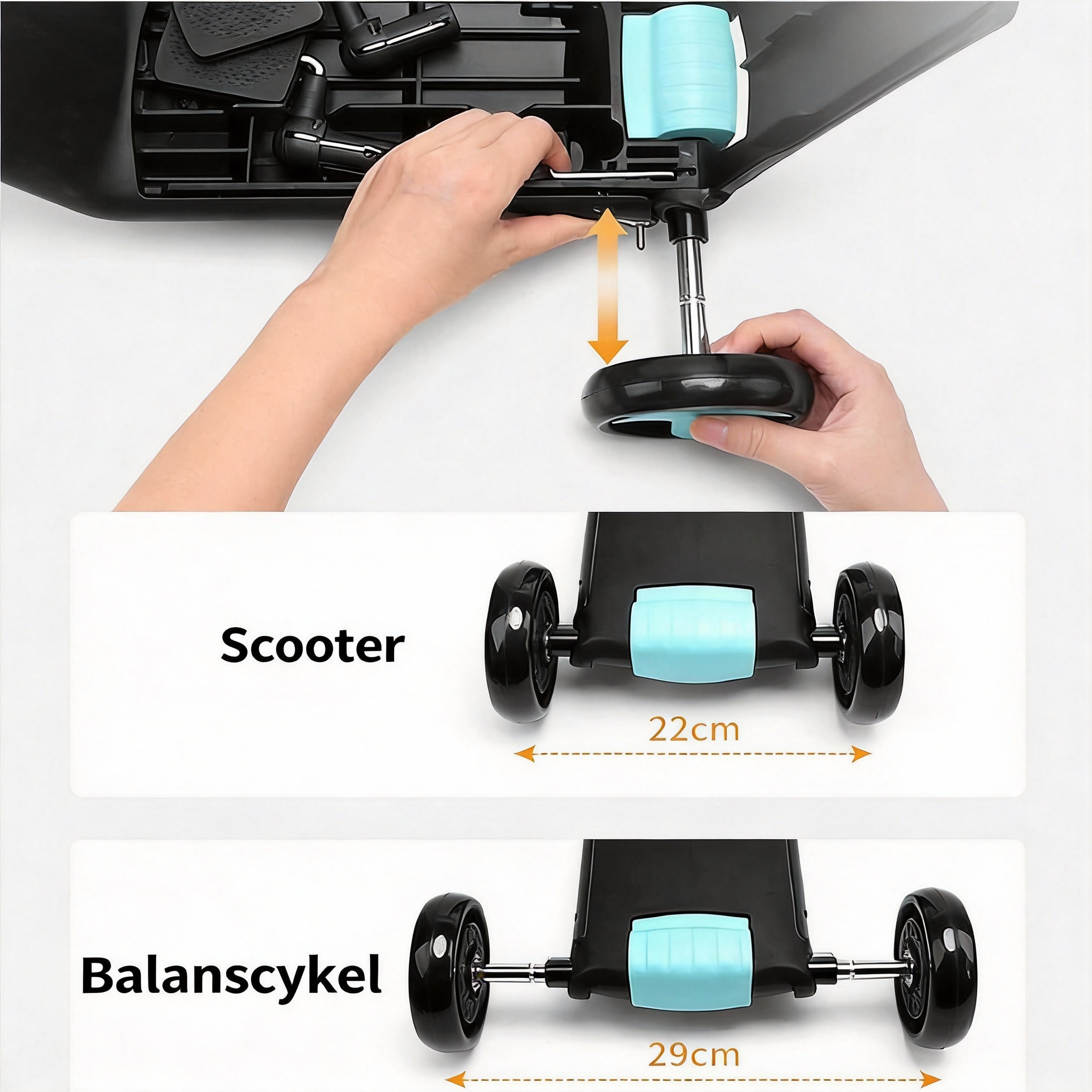 🔥3-i-1 børnescooter og småbørnscykel🛴 