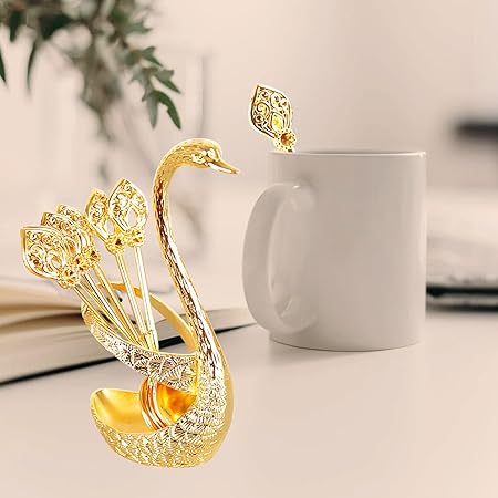 ✨🔥Udsalg 50% RABAT🎁Kreativt svanedesign kafferøreskest sæt (6 skeer)✈️Køb mere, spar mere🔥