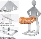 Sjove Pølseholdere "Stående Mand" – 4 stk Grilltilbehør til Pølser og BBQ