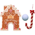🍪 50% RABAT NU! ✨ Gingerbread Golf Sæt - Festligt julespil med 2 puttere og 6 huller til familiesjov i ferien 🎄🏌️‍♂️ 