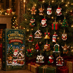 🔔🎄24-dagars mini-julklossadventskalender med julgransprydnader🧱