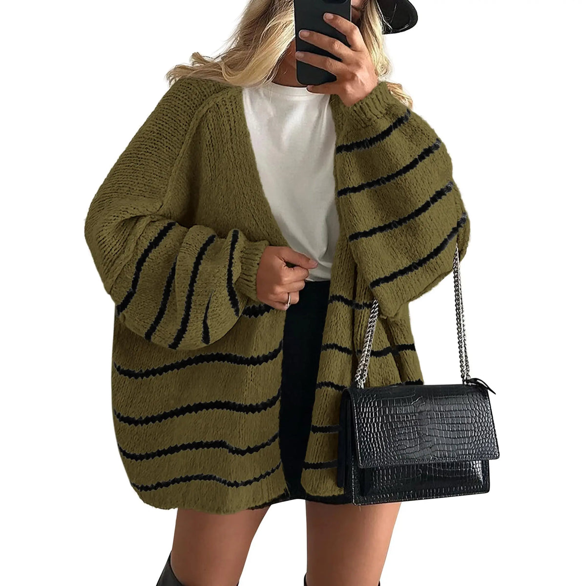 🍂 Höstens skönaste kofta är här – Oversized stickad kofta med lanternärm! 🎉