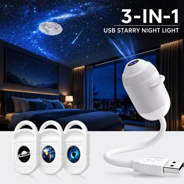✨ Plug-and-Play HD-stjärnprojektor🌌✨