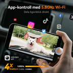 🚗✨ G900Pro 12MP bakspejl med WiFi og berøringsskærm – Premium sikkerhed med 30 måneders garanti