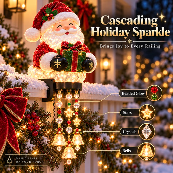 🎄 Julbelysning till verandaräcke – 4 festliga karaktärsdesigner
