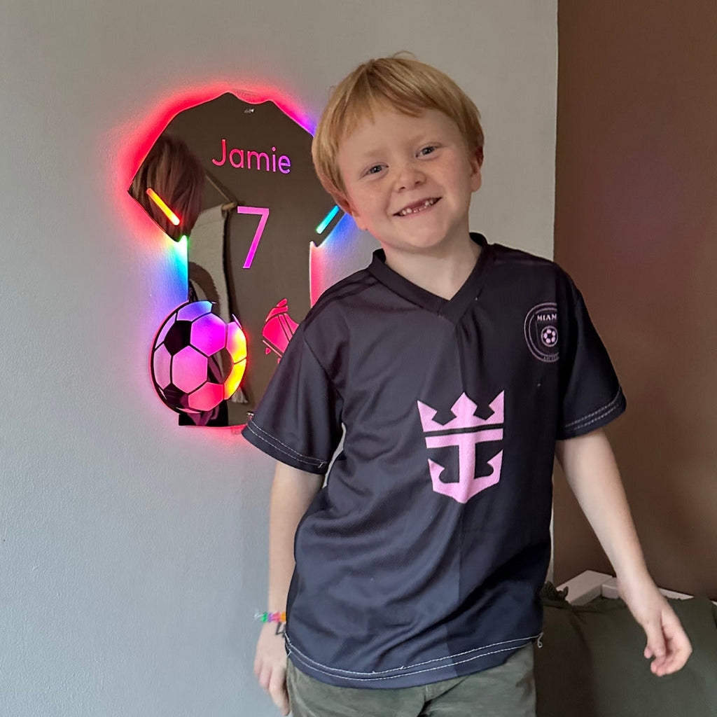 Fotbollsspelare | Personlig LED-Spegel