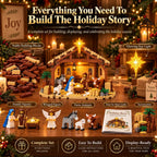 Nativity Scene Building Blocks Set – Starry Night Stable