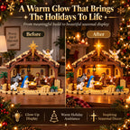 Nativity Scene Building Blocks Set – Starry Night Stable
