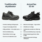🔥🔥ArmorFlex S3 Air – Ultralette sikkerhedssko med ståltåkappe og drejespænde 
