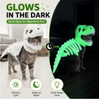 🦖 Gör ditt husdjur redo för Halloween – Cool dinosaurieskelettdräkt! 🎉