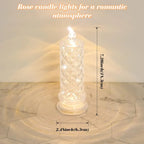 Rose Shadow LED flammeløse lys - Romantiske batteridrevne LED-lys til Valentinsdag, frierier, jubilæer, bryllupper og julepynt