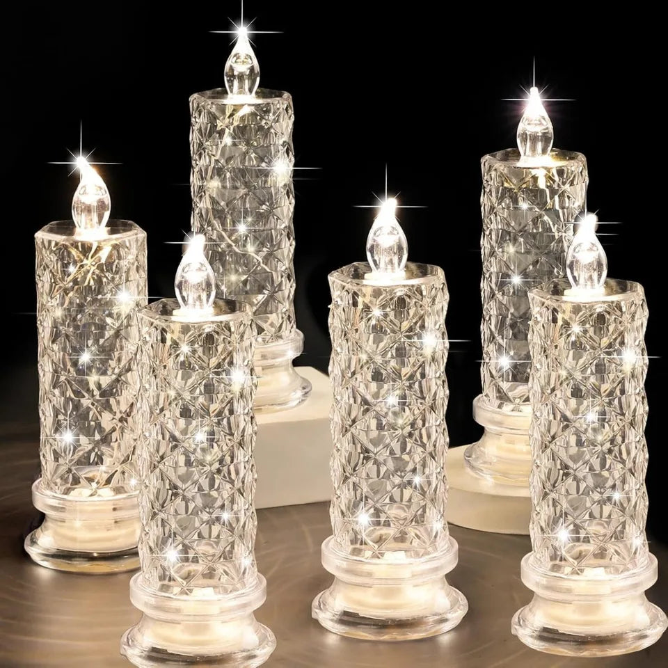 Rose Shadow LED flammeløse lys - Romantiske batteridrevne LED-lys til Valentinsdag, frierier, jubilæer, bryllupper og julepynt