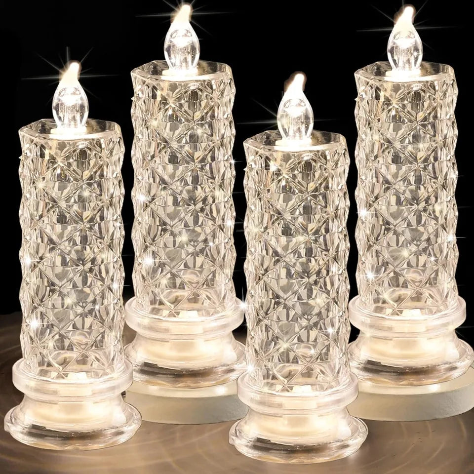 Rose Shadow LED flammeløse lys - Romantiske batteridrevne LED-lys til Valentinsdag, frierier, jubilæer, bryllupper og julepynt