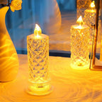 Rose Shadow LED flammeløse lys - Romantiske batteridrevne LED-lys til Valentinsdag, frierier, jubilæer, bryllupper og julepynt