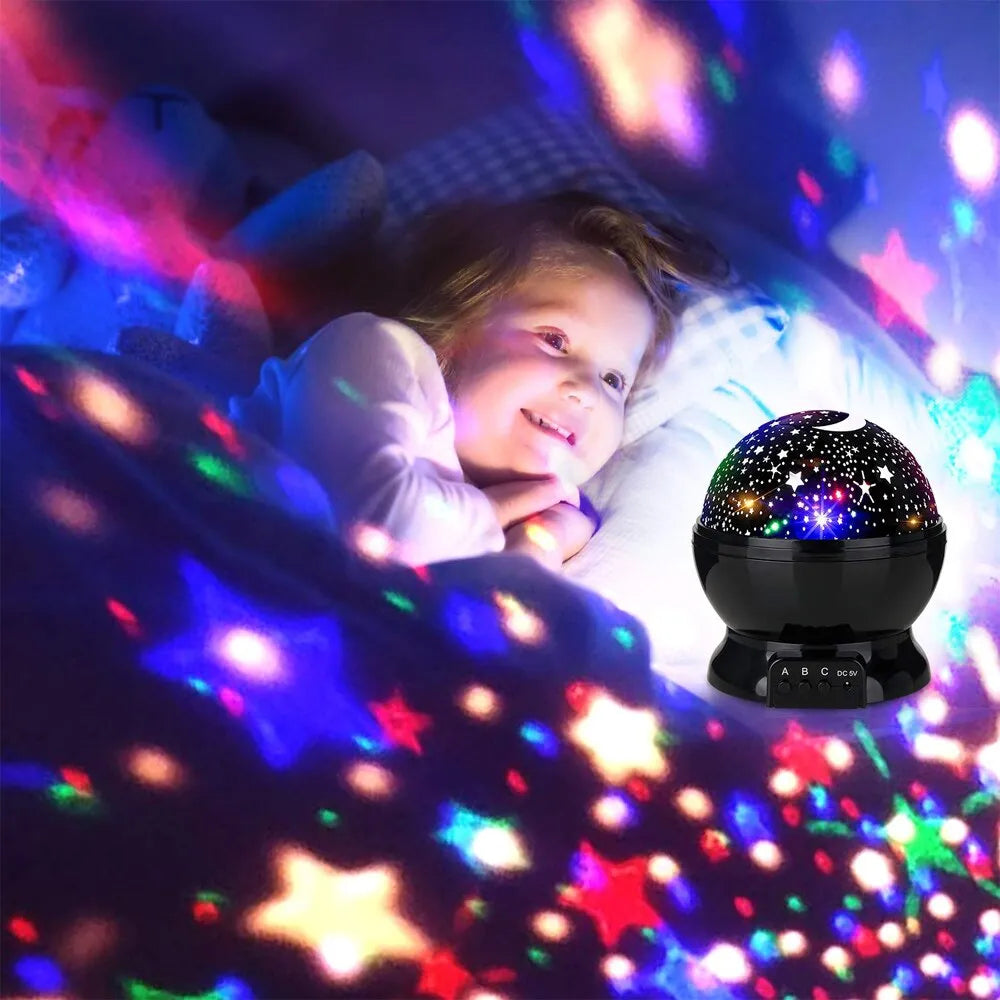 🌌✨Roterande stjärnprojektor – Perfekt present till barn & stjärnälskare!