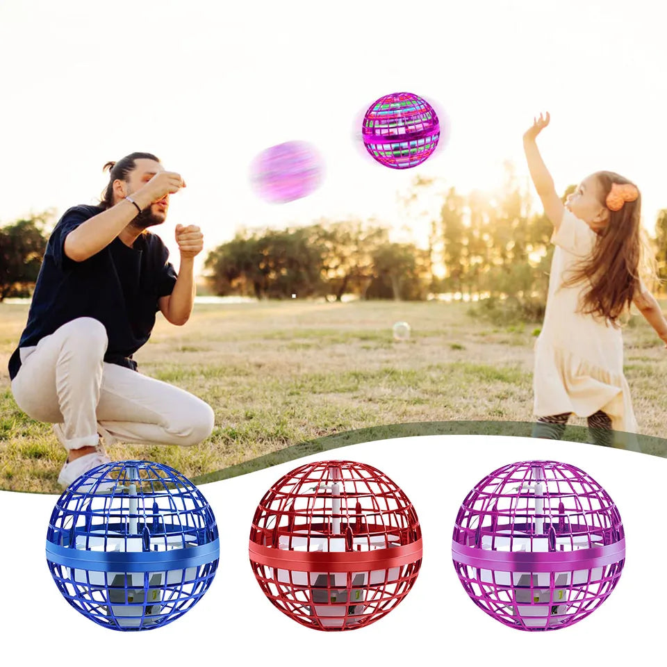 ✨🛸 Flyvende magisk kugle – LED-drone med boomerang og neonlys!