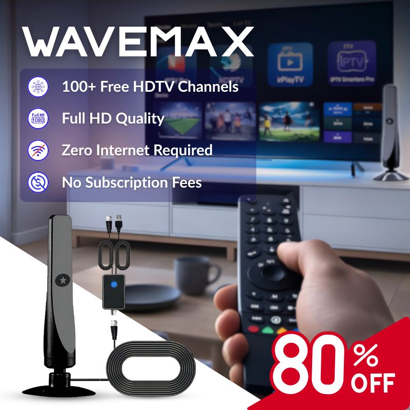 WaveMax - 100+ TV-kanaler, inga månadsavgifter