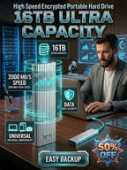 🏆Hurtigt udsalg⚡ Over 50.000 solgt! Næsten udsolgt - 🔥16 TB bærbar mini-SSD med stor kapacitet af Type C
