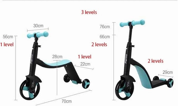 🔥3-i-1 børnescooter og småbørnscykel🛴 