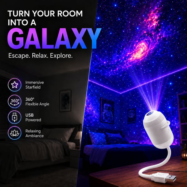 ✨ Plug-and-Play HD-stjärnprojektor🌌✨