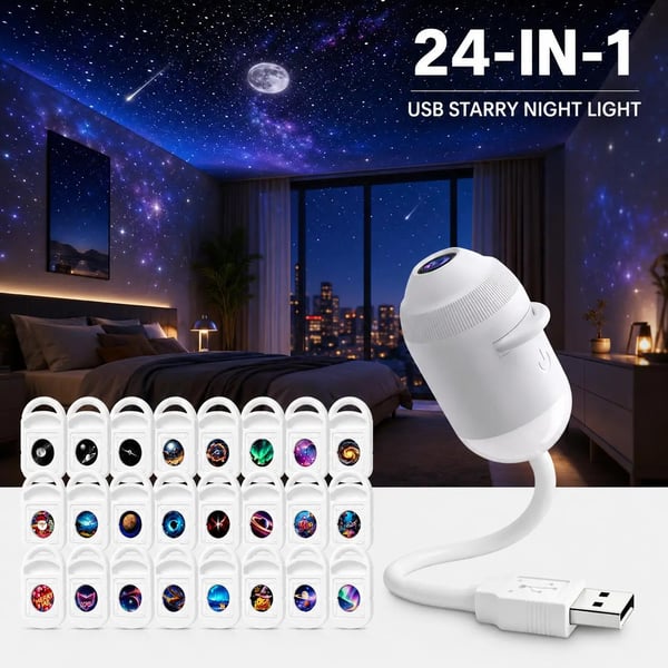 ✨ Plug-and-Play HD-stjärnprojektor🌌✨