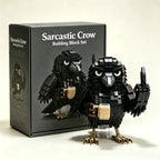 🐦‍⬛ Sarcastic Coffee Crow-- Building Block Set – Funny Do Not Disturb Desk Decor