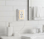 🔌✨Överspänningsskydd med 6 EU-uttag & 4 USB-portar, 4000W Väggadapter