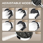 🔥 Højtryksbruser med justerbar stråle – 15 cm panel og 8 positioner for den ultimative bruseoplevelse! 🚿✨