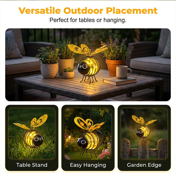 🌙🍃🪴 TIDBEGRÄNSAD 50% RABATT! Hängande solcellsbilampa – Varmt bärnstensfärgat sken, flimmerfritt, perfekt för trädgårdsfester, camping eller barnrum – Sprid glädje dag och natt 🌞🌜