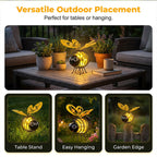 🌙🍃🪴 TIDBEGRÄNSAD 50% RABATT! Hängande solcellsbilampa – Varmt bärnstensfärgat sken, flimmerfritt, perfekt för trädgårdsfester, camping eller barnrum – Sprid glädje dag och natt 🌞🌜