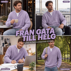 Ett måste🔥|👕 Strukturerad waffeltröja för män