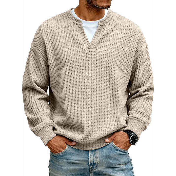 Ett måste🔥|👕 Strukturerad waffeltröja för män