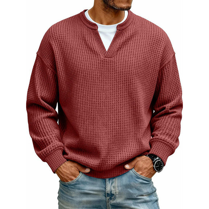 Ett måste🔥|👕 Strukturerad waffeltröja för män