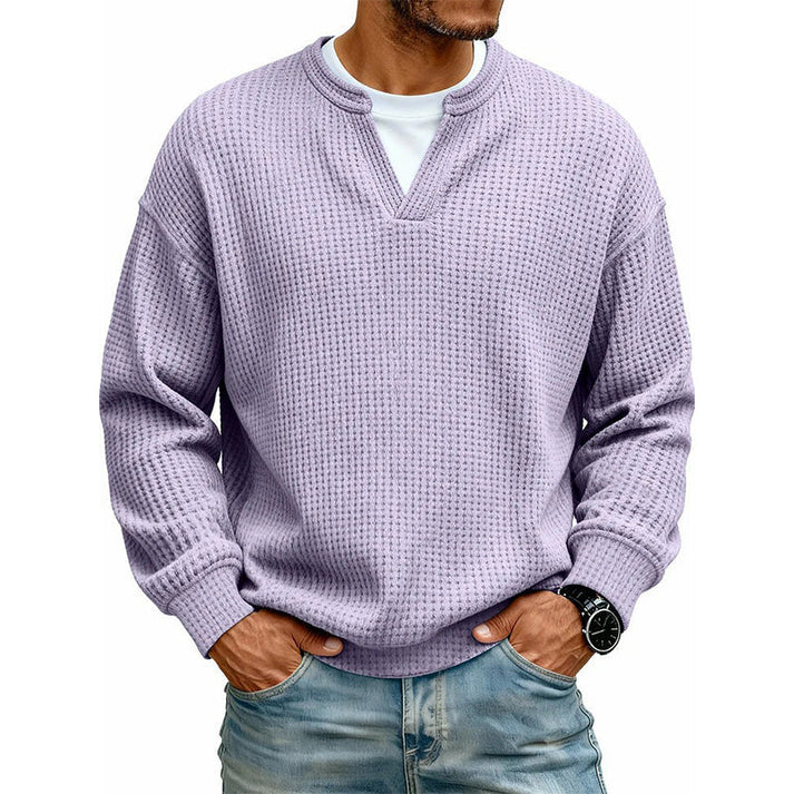 Ett måste🔥|👕 Strukturerad waffeltröja för män
